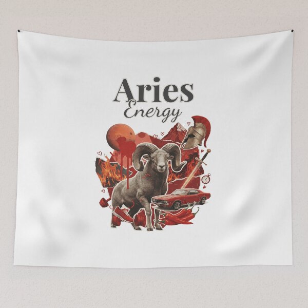 Item preview, Aries Energy Zodiac Y2K Collage I designed and sold by Lemon Pepper.