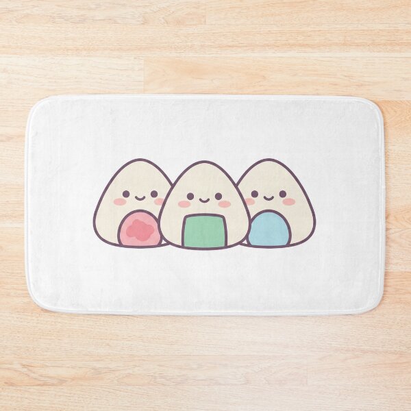 Item preview, Cute Kawaii Onigiri Trio Illustration designed and sold by pictranoosa.