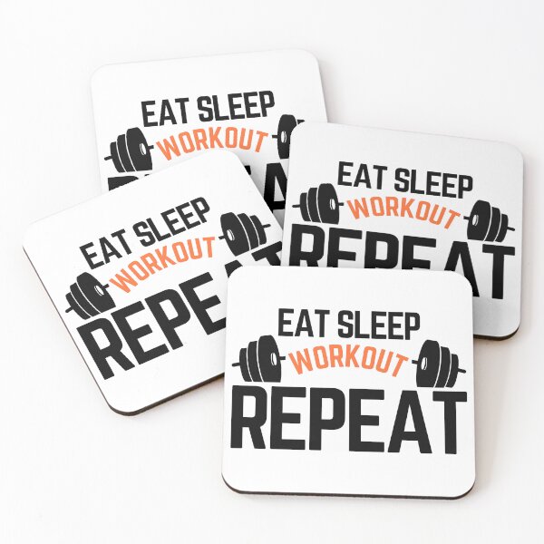 Item preview, Eat Sleep Workout Repeat | Gym Fitness Motivation Shirt & Activewear designed and sold by Teetreasure2.