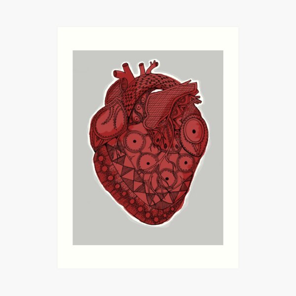 My Inupiaq Heart - Red Art Print