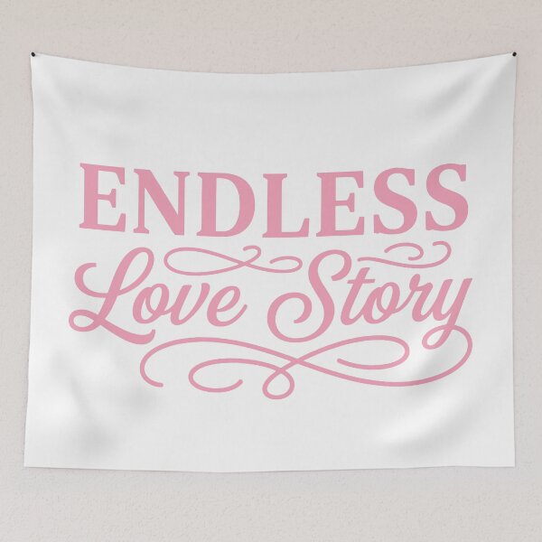 Item preview, Endless Love Story – Romantic Minimalist Typography Quote Design designed and sold by andry01.