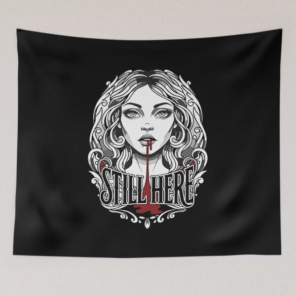 Item preview, Still Here| Neo-Traditional Gothic Portrait designed and sold by Evaevonechi.