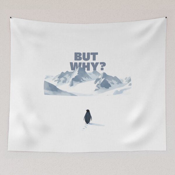 Item preview, But Why | Nihilistic Penguin | Trending Meme | Viral Penguin designed and sold by This & That Guild.