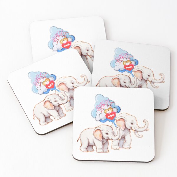 Item preview, Pure love elephant mom& child designed and sold by RoseAIArtRhythm.