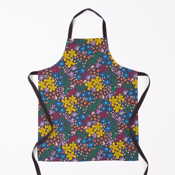 Item preview, Natural floral (brights on black) designed and sold by FruiteggStudio.