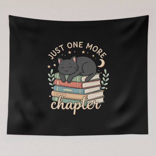 Item preview, Just One More Chapter – Cozy Cat Book designed and sold by dudelinart.