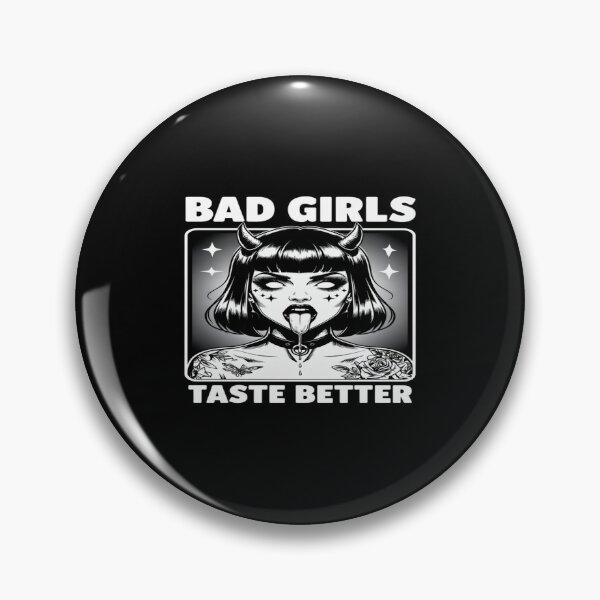 Item preview, Gothic Demon Girl Art – Bad Girls Taste Better – Edgy Tattoo Aesthetic for Alt Fashion Lovers designed and sold by Bright Nest Studio.
