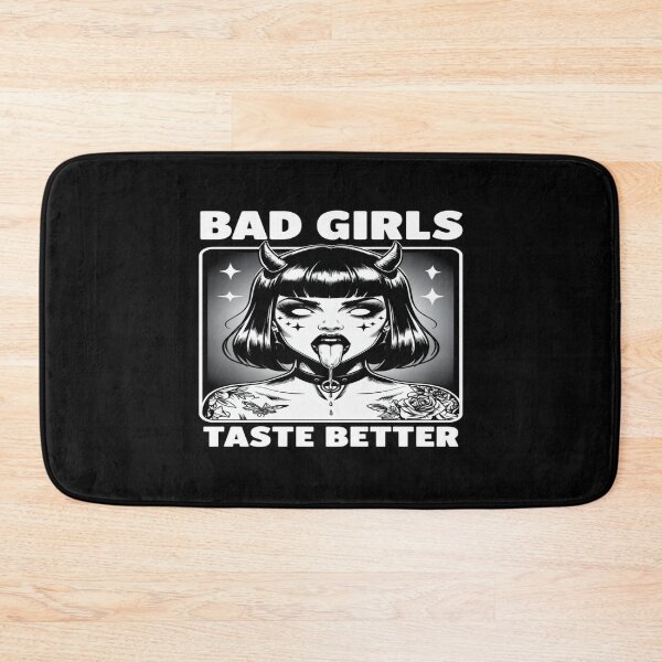 Item preview, Gothic Demon Girl Art – Bad Girls Taste Better – Edgy Tattoo Aesthetic for Alt Fashion Lovers designed and sold by Bright Nest Studio.