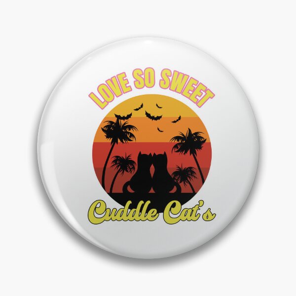 Item preview, Love so sweet Cuddle Cat's / Cat silhouettes and evening scenery / designed and sold by LOVEARTDESIGN.