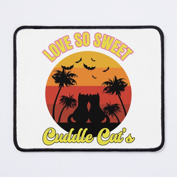 Item preview, Love so sweet Cuddle Cat's / Cat silhouettes and evening scenery / designed and sold by LOVEARTDESIGN.