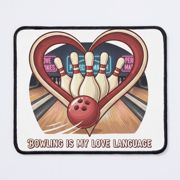 Item preview, Bowling Is My Love Language - Retro Bowling Heart & Pins Sticker designed and sold by Wear Sculpt.
