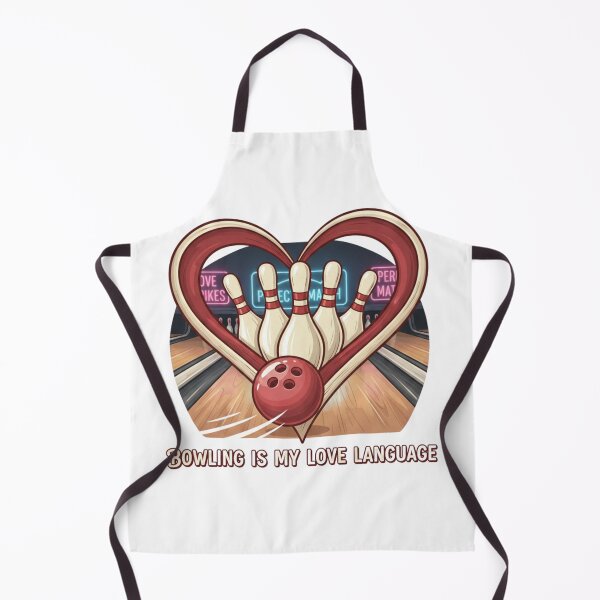 Item preview, Bowling Is My Love Language - Retro Bowling Heart & Pins Sticker designed and sold by Wear Sculpt.