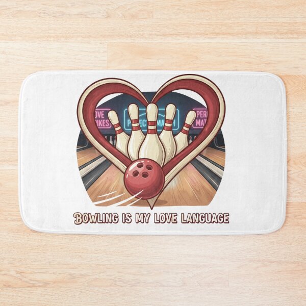 Item preview, Bowling Is My Love Language - Retro Bowling Heart & Pins Sticker designed and sold by Wear Sculpt.