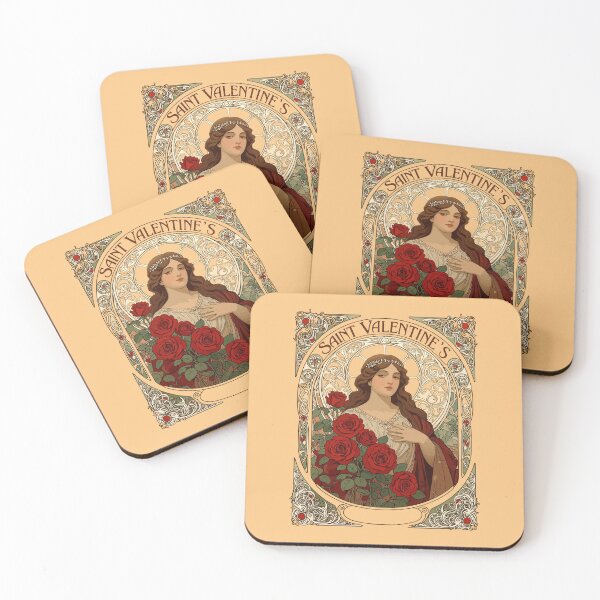 Item preview, Woman With Cascading Roses Vintage Illustration designed and sold by taiche.
