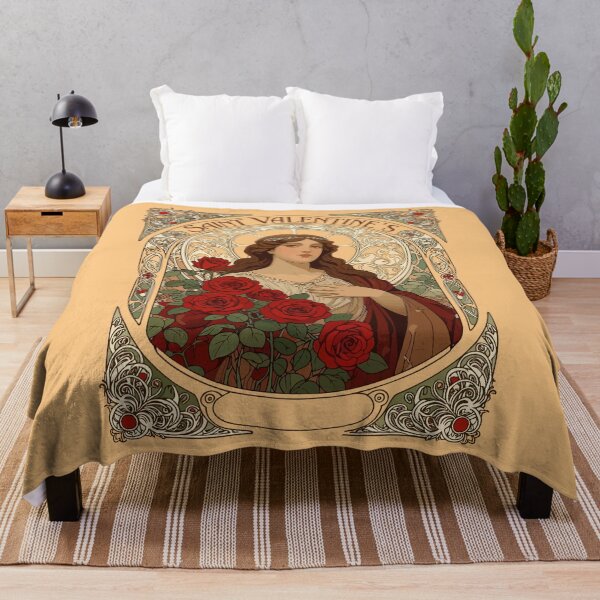 Item preview, Woman With Cascading Roses Vintage Illustration designed and sold by taiche.