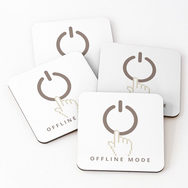 Item preview, Offline mode minimalist pixel icon and caption designed and sold by mediaimy.