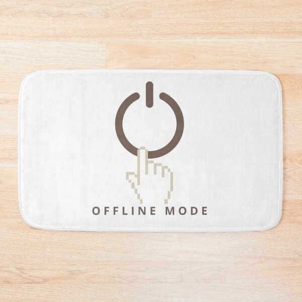 Item preview, Offline mode minimalist pixel icon and caption designed and sold by mediaimy.