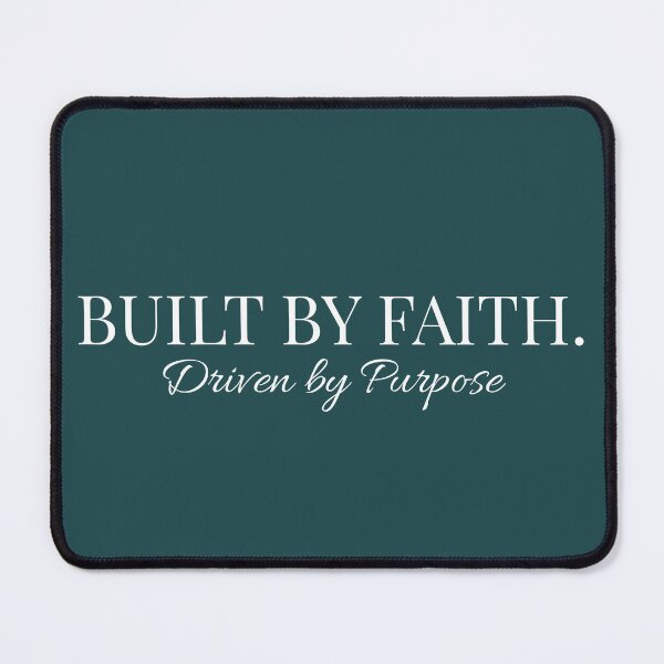 Item preview, Built by Faith. Driven by Purpose – White Typography designed and sold by innerfaith.