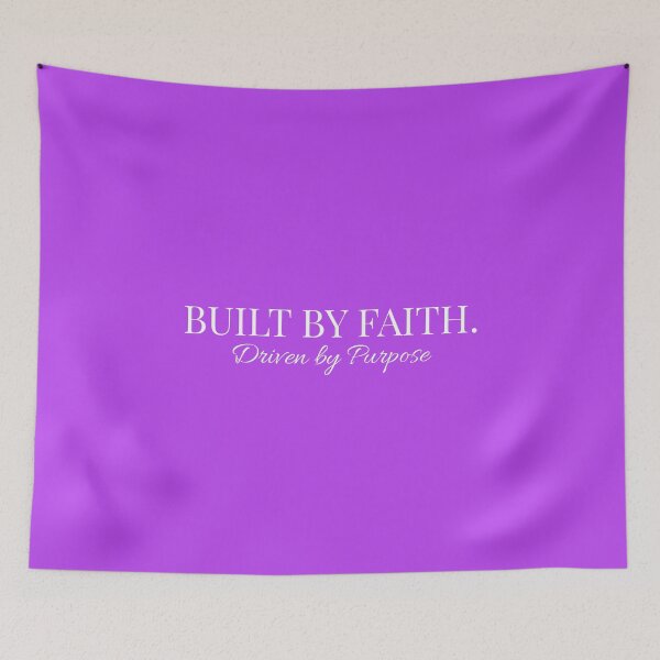 Item preview, Built by Faith. Driven by Purpose – White Typography designed and sold by InnerFaith.