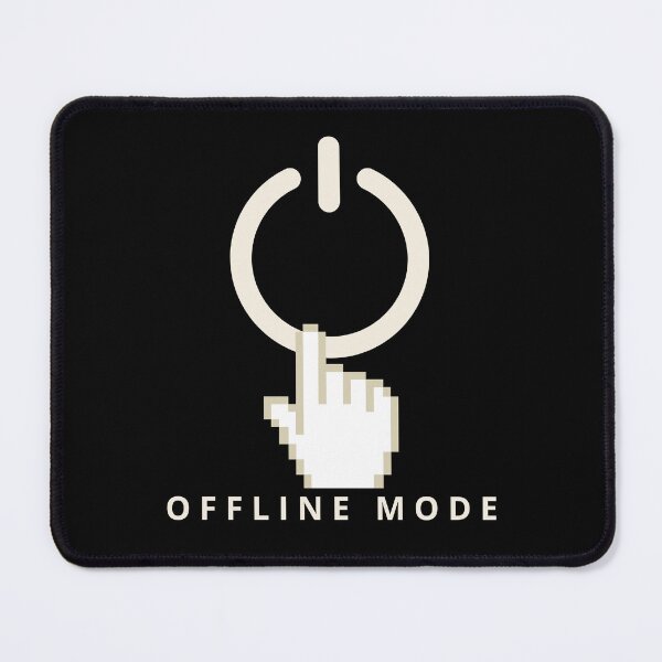 Item preview, Offline mode minimalist pixel icon and caption designed and sold by mediaimy.