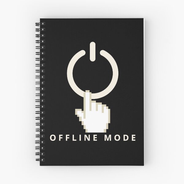 Item preview, Offline mode minimalist pixel icon and caption designed and sold by mediaimy.