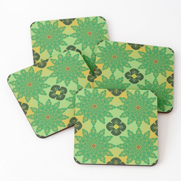 Item preview, Fresh Green Mandala on Light Lime designed and sold by OIL Pattern Design .