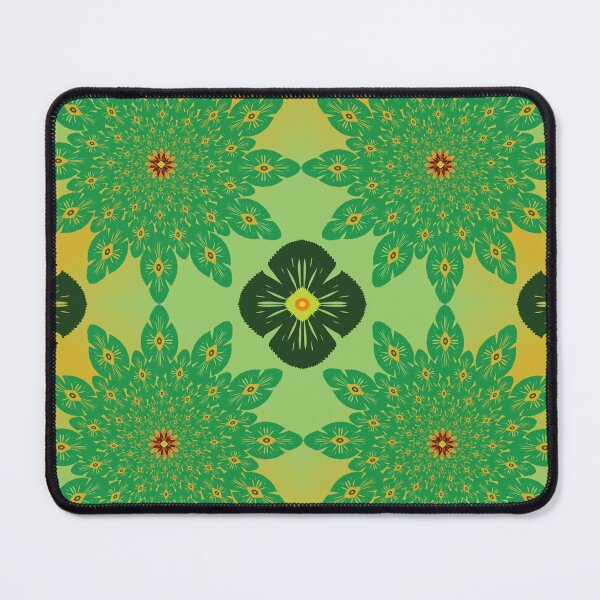 Item preview, Fresh Green Mandala on Light Lime designed and sold by OIL Pattern Design .