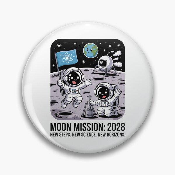 Item preview, moon mission - lunar south pole - 2028 moon landing - space patch - fictional mission - lunar exploration – selenology - space science - Orbital mechanics - Lunar site analysis designed and sold by JansenGS.