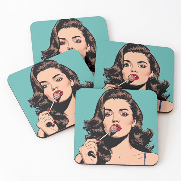 Item preview,  Pop art woman with lollipop designed and sold by Anisha  Vaz.