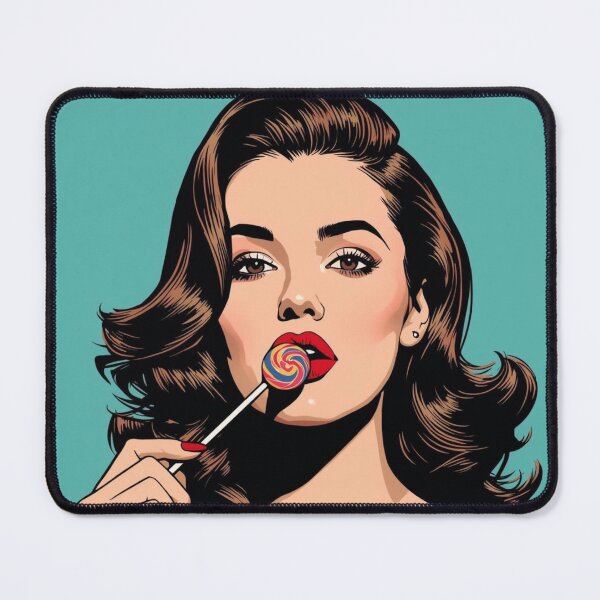 Item preview, Pop art woman with lollipop designed and sold by Anisha Vaz.