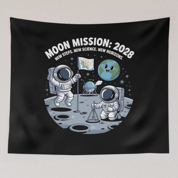Item preview, moon mission - lunar south pole - 2028 moon landing - Space architecture - Extraterrestrial engineering - Lunar schematic - South Pole Moon mission - Mission patch aesthetic - Technical spacewear designed and sold by JansenGS.