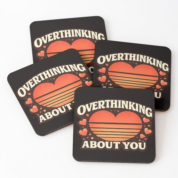 Item preview, Overthinking About You Retro T-Shirt | Funny Overthinker Humor | 70s Vintage Typography Tee designed and sold by VibeOffline Studio.
