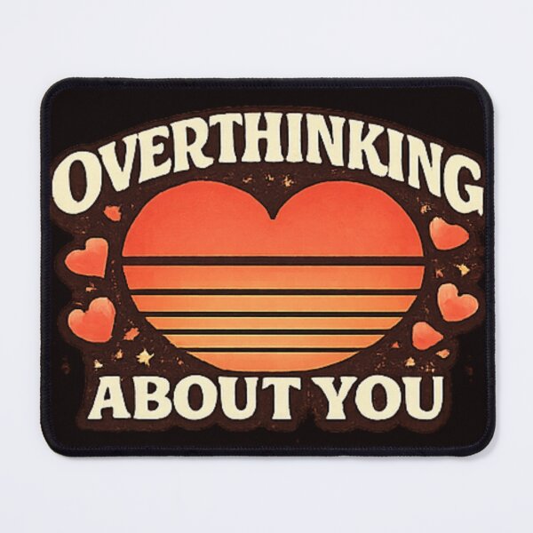 Item preview, Overthinking About You Retro T-Shirt | Funny Overthinker Humor | 70s Vintage Typography Tee designed and sold by VibeOffline Studio.