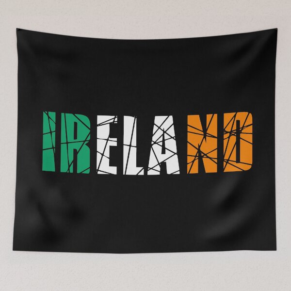 Item preview, Ireland Pride: Flag-Inspired Text Design designed and sold by Globalcitytees.