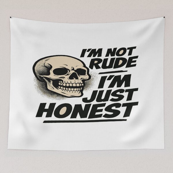 Item preview, Bold Skull Art with Honest Quote – Edgy Typography for Real Talk Fans, Posters, Tees & Stickers designed and sold by Bright Nest Studio.