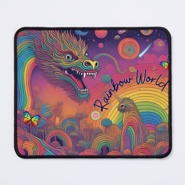 Item preview, Psychedelic Rainbow Dragon Fantasy designed and sold by AnaPixMar.