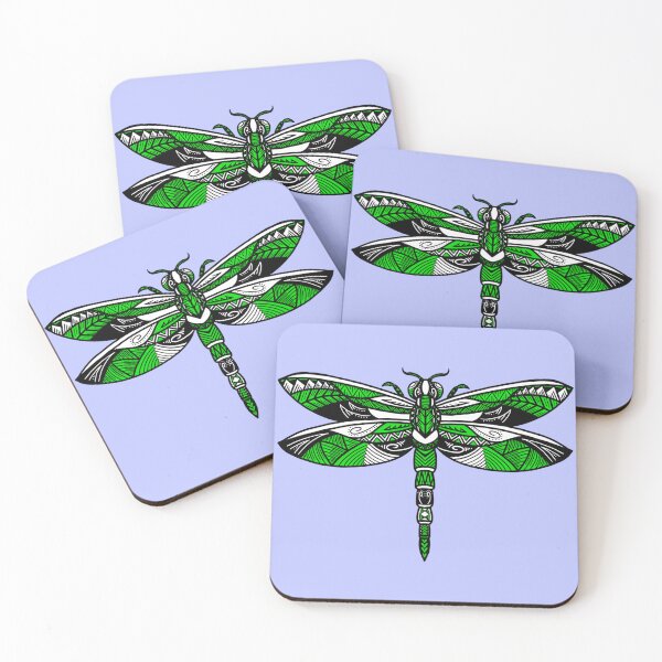 Item preview, Bright Green Tribal Dragonfly designed and sold by Steeb757.