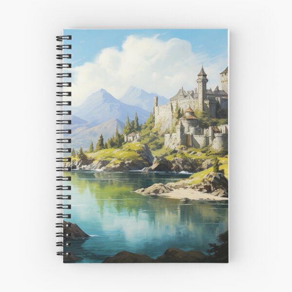 Item preview, Dragon Mountain Ancient Castle On The River Art designed and sold by GrinGalore.
