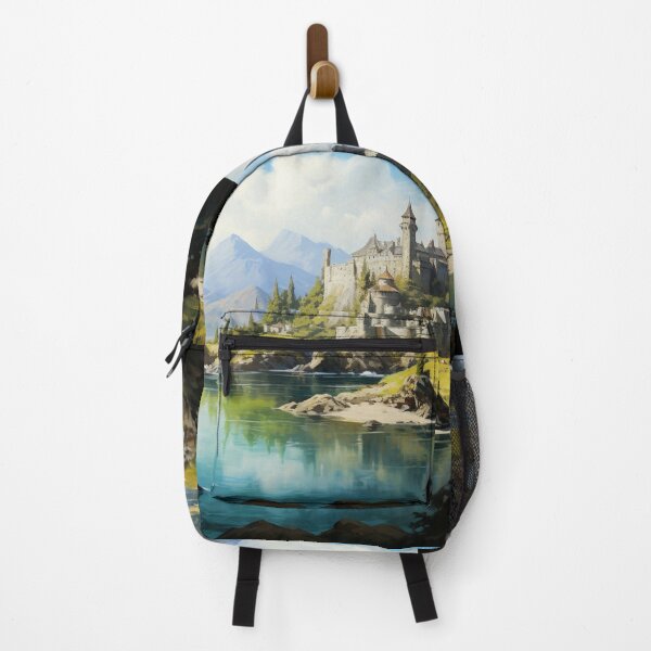 Item preview, Dragon Mountain Ancient Castle On The River Art designed and sold by GrinGalore.