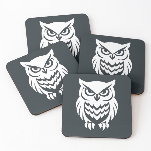 Item preview, Minimalist Grumpy Owl Silhouette designed and sold by PrettyRottenCo.