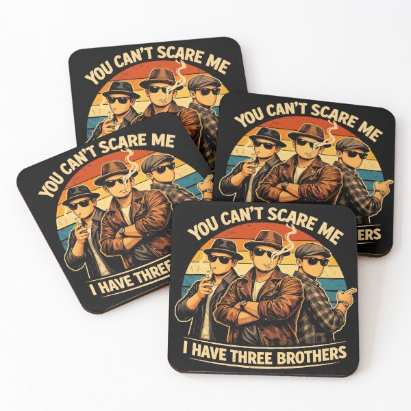 Item preview, You Can't Scare Me I Have Three Brothers Retro Sunset designed and sold by WavesStation.