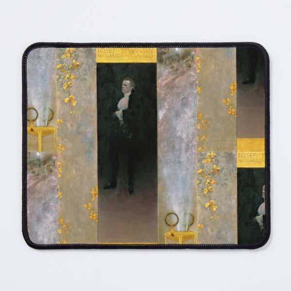 Item preview, Josef Lewinsky Als Carlos in Clavigo by Gustav Klimt: Vienna Secession Poster designed and sold by artofuniverse.