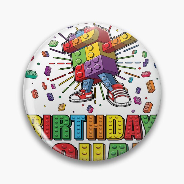 Item preview, Brick Builder Kids Birthday Funny Block Building designed and sold by AngryDuckShopTM.