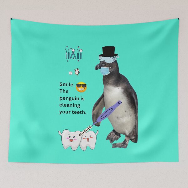 Item preview, Kopie von Kopie von Penguin Dentist Collection - Want sparkling white teeth? – This penguin does. designed and sold by Katja LebenFreude.