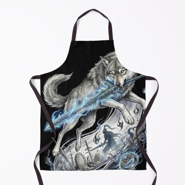Item preview, Sif Great Grey Wolf Fantasy Beast Art designed and sold by Senpaiwaves.