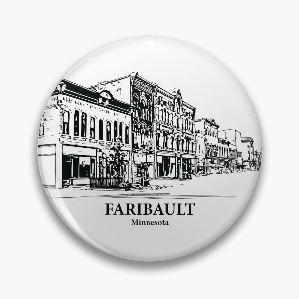 Item preview, Faribault MN - Ink Cityscape Illustration designed and sold by Lakeric Cityscapes.