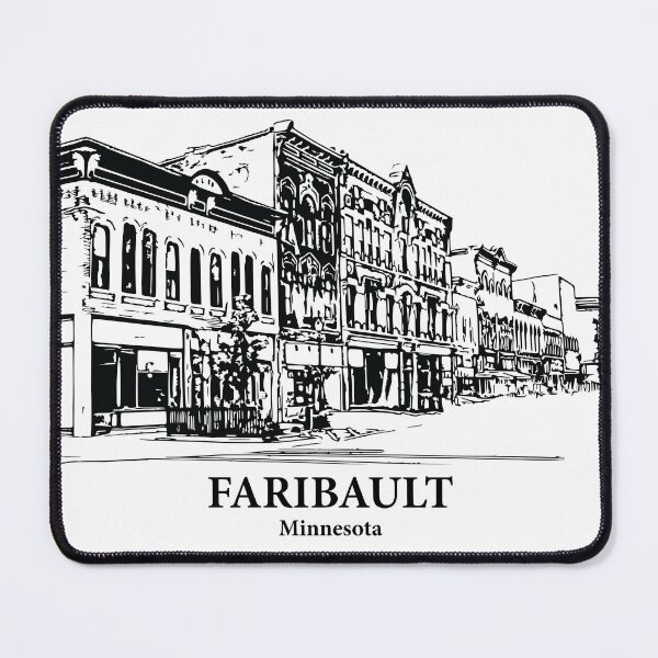 Item preview, Faribault MN - Ink Cityscape Illustration designed and sold by Lakeric Cityscapes.