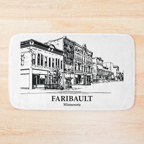 Item preview, Faribault MN - Ink Cityscape Illustration designed and sold by Lakeric Cityscapes.