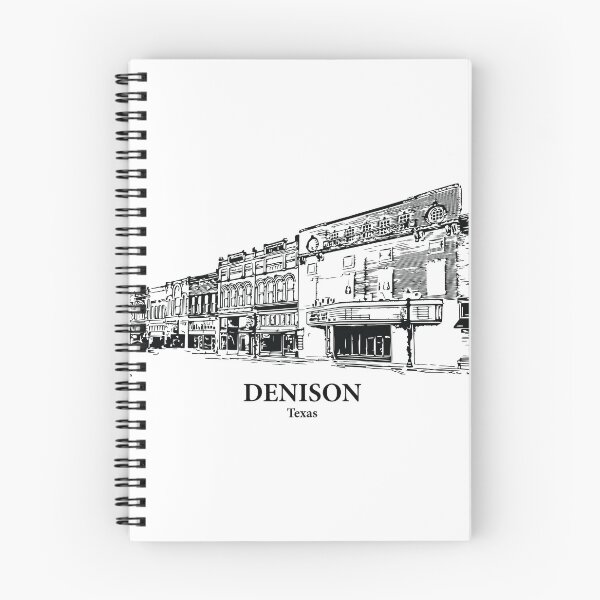 Item preview, Denison TX - Ink Cityscape Illustration designed and sold by Lakeric.