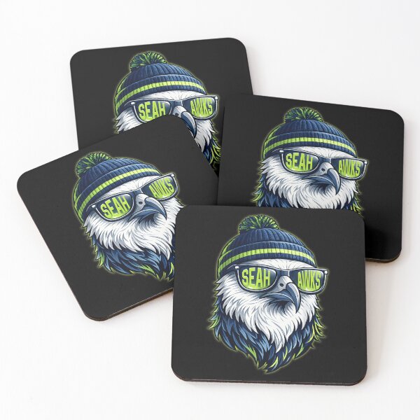 Item preview, Cool Seattle Seahawk Eagle With Sunglasses Beanie Hat Hipster Sports Mascot designed and sold by PonyRoniku.